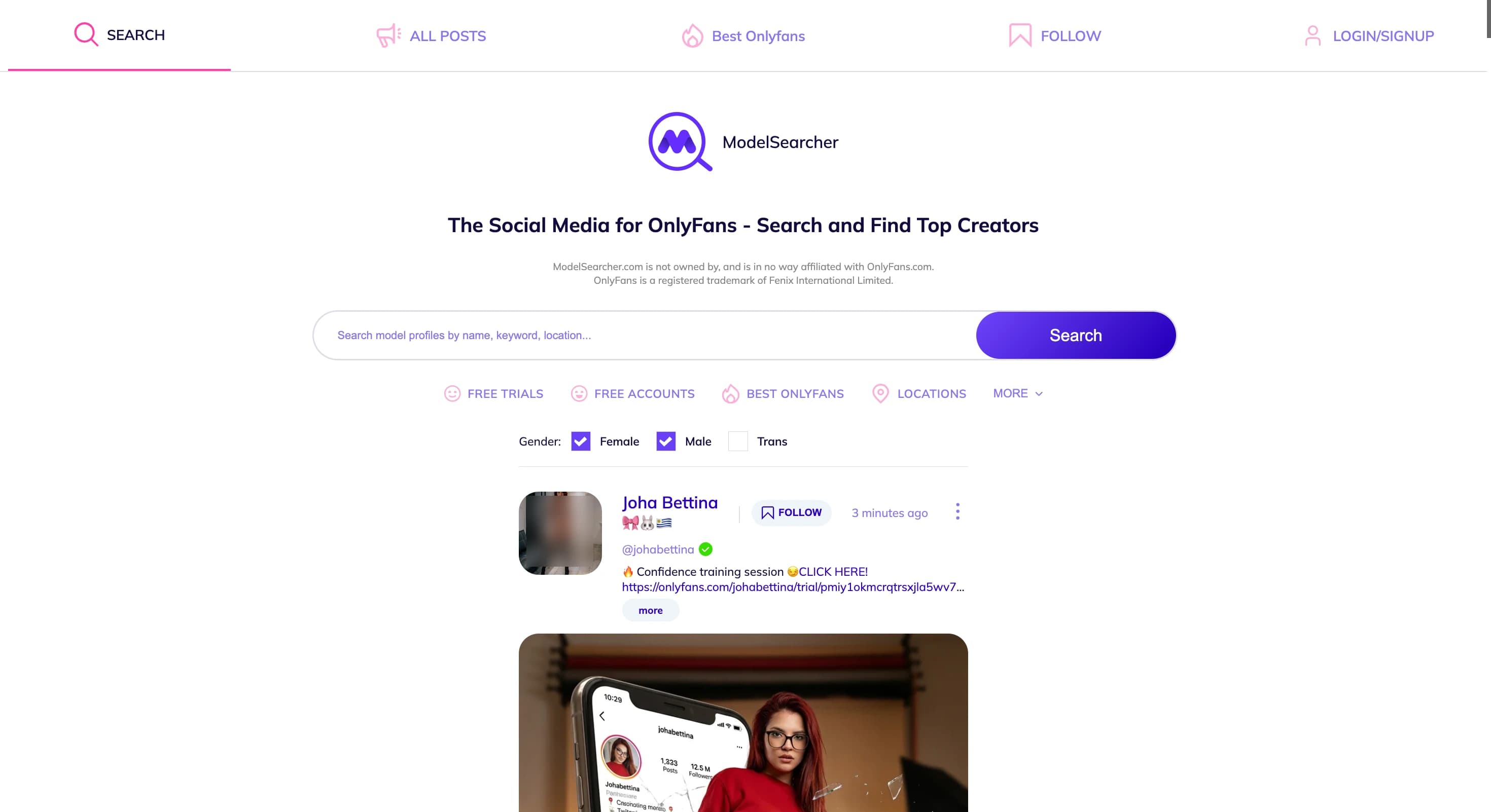 The Creator Search Engine