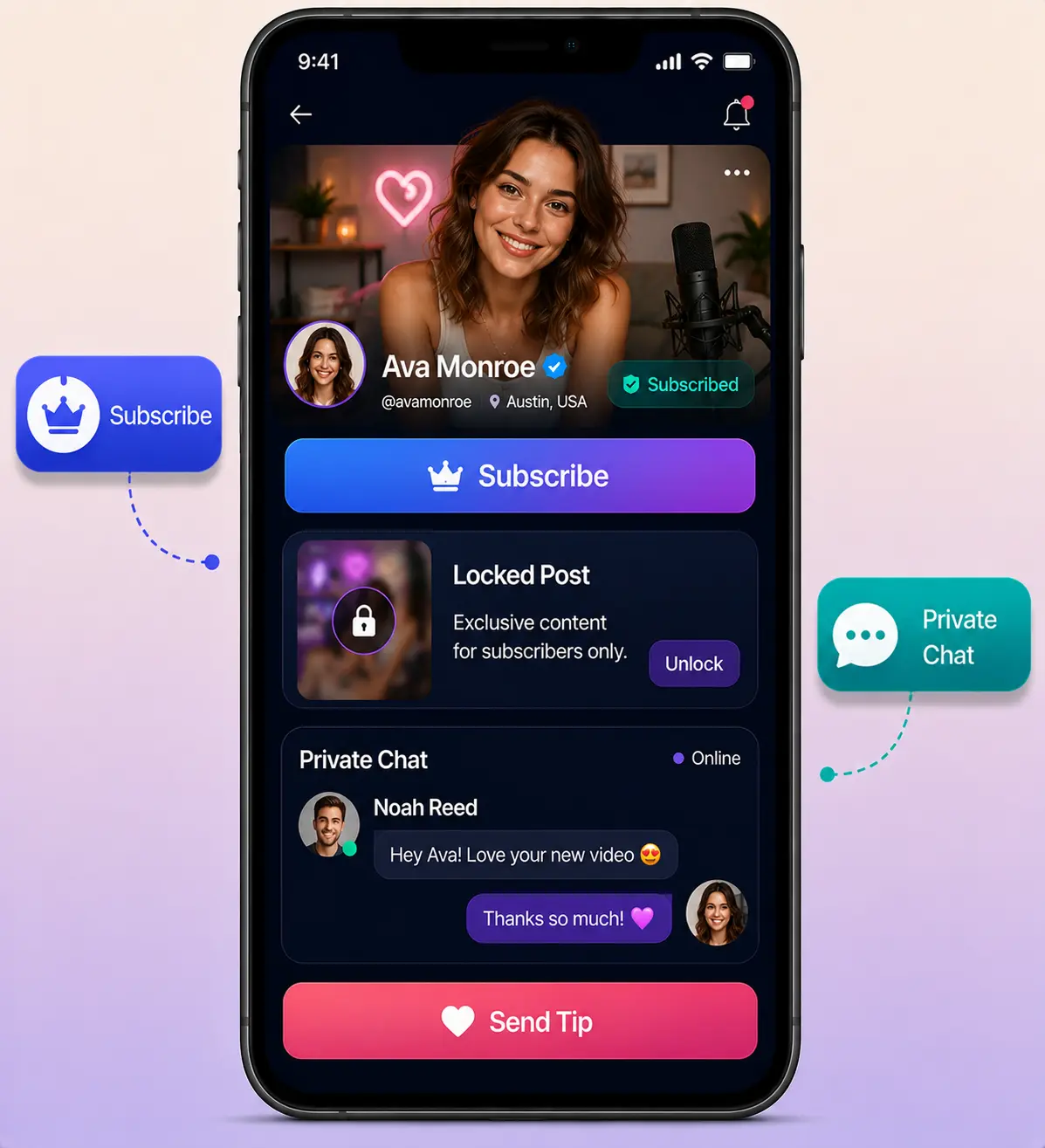fansly-clone-fan-user-features-mockup