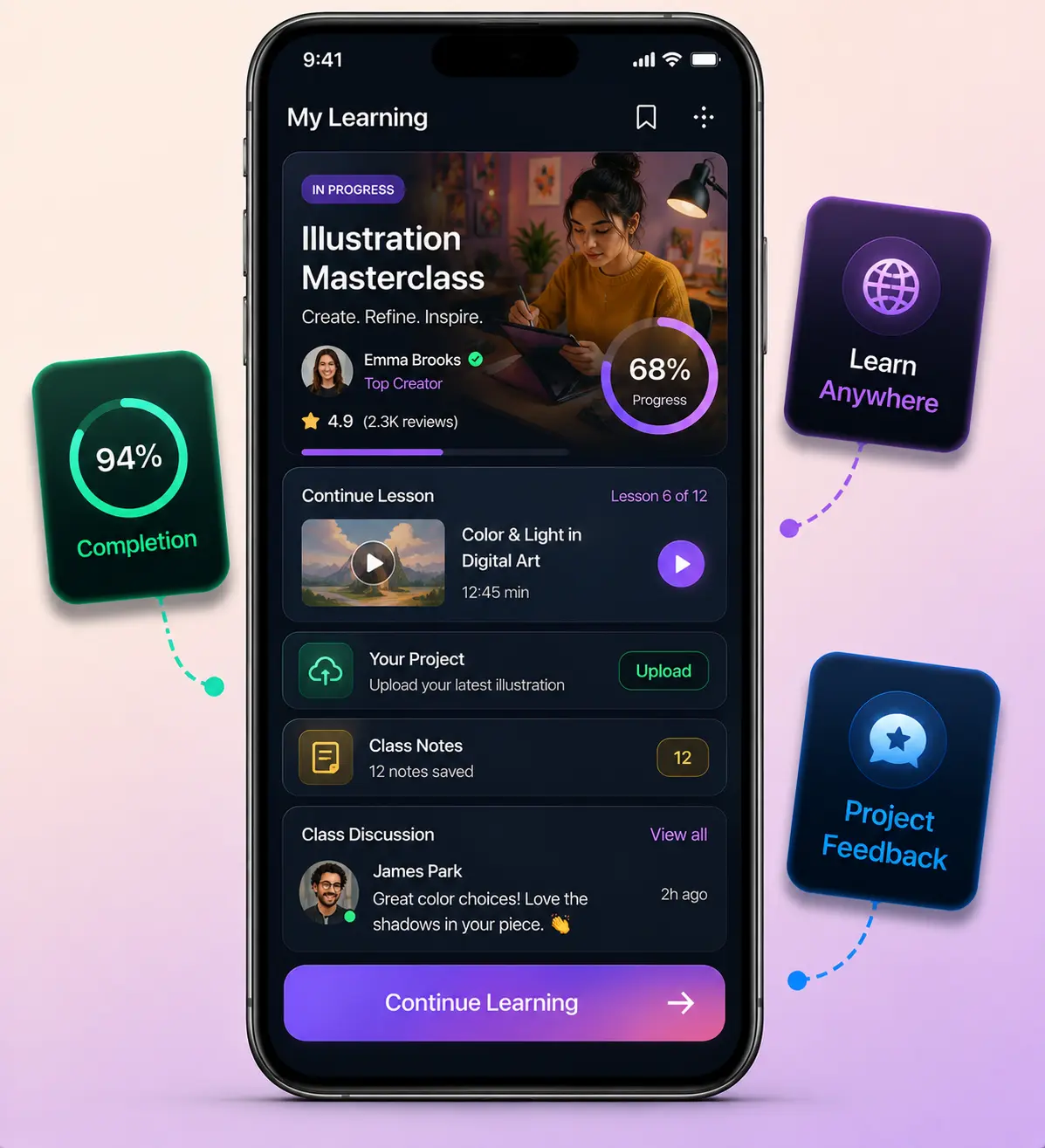 skillshare-clone-learners-features