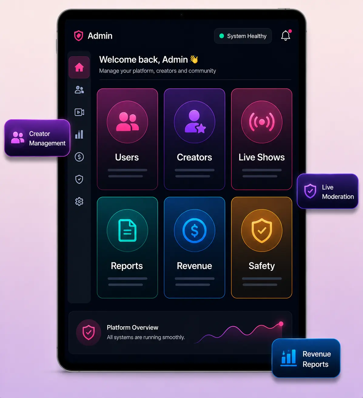 Admin Dashboard UI