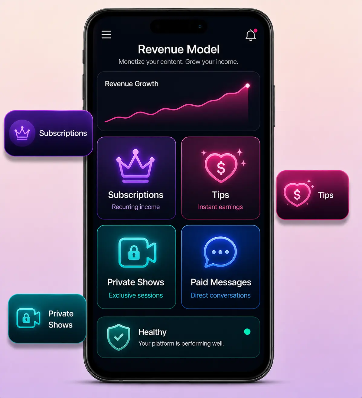 Creator Revenue Mockup