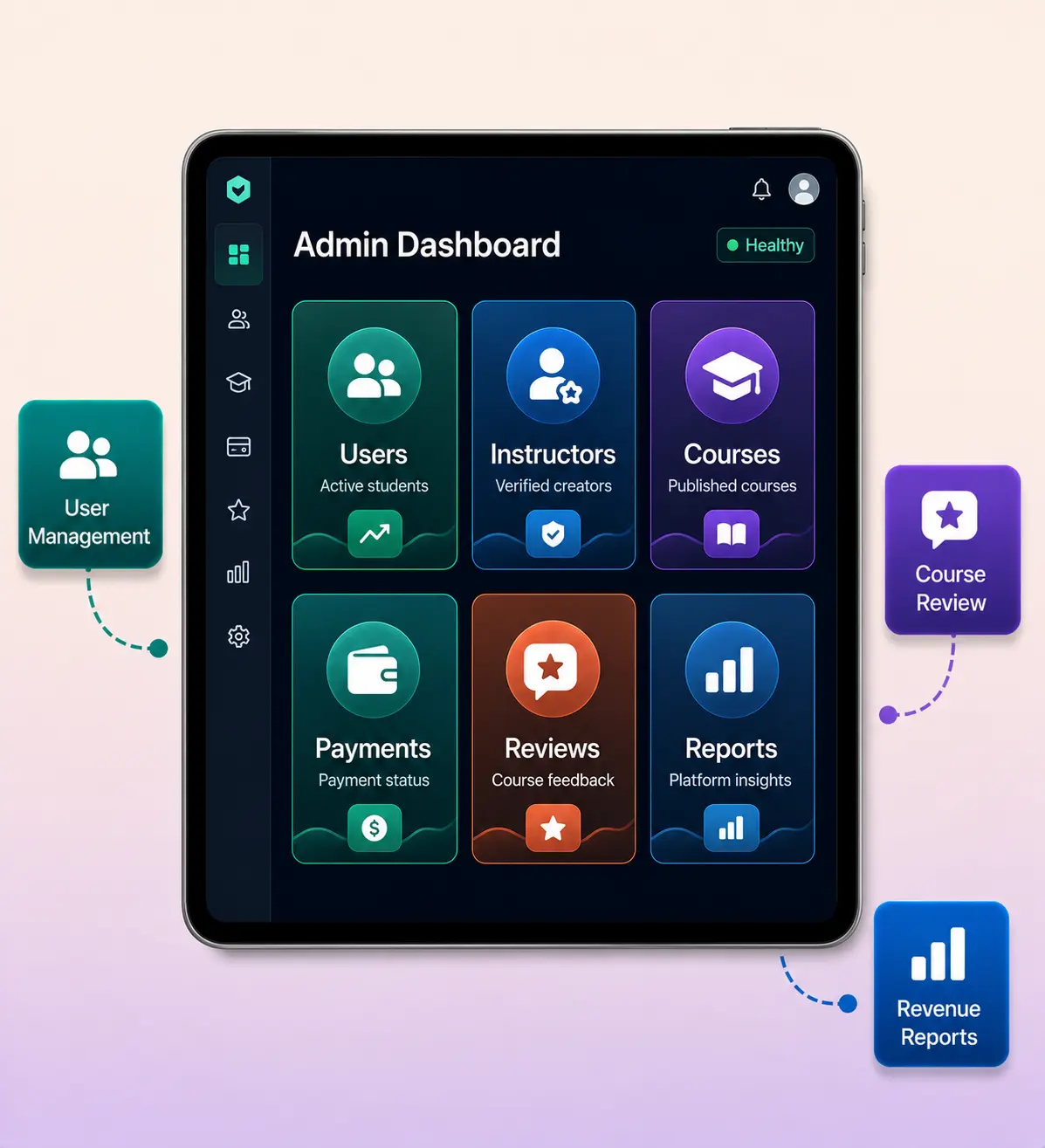teachable-clone-admin-dashboard-mockup