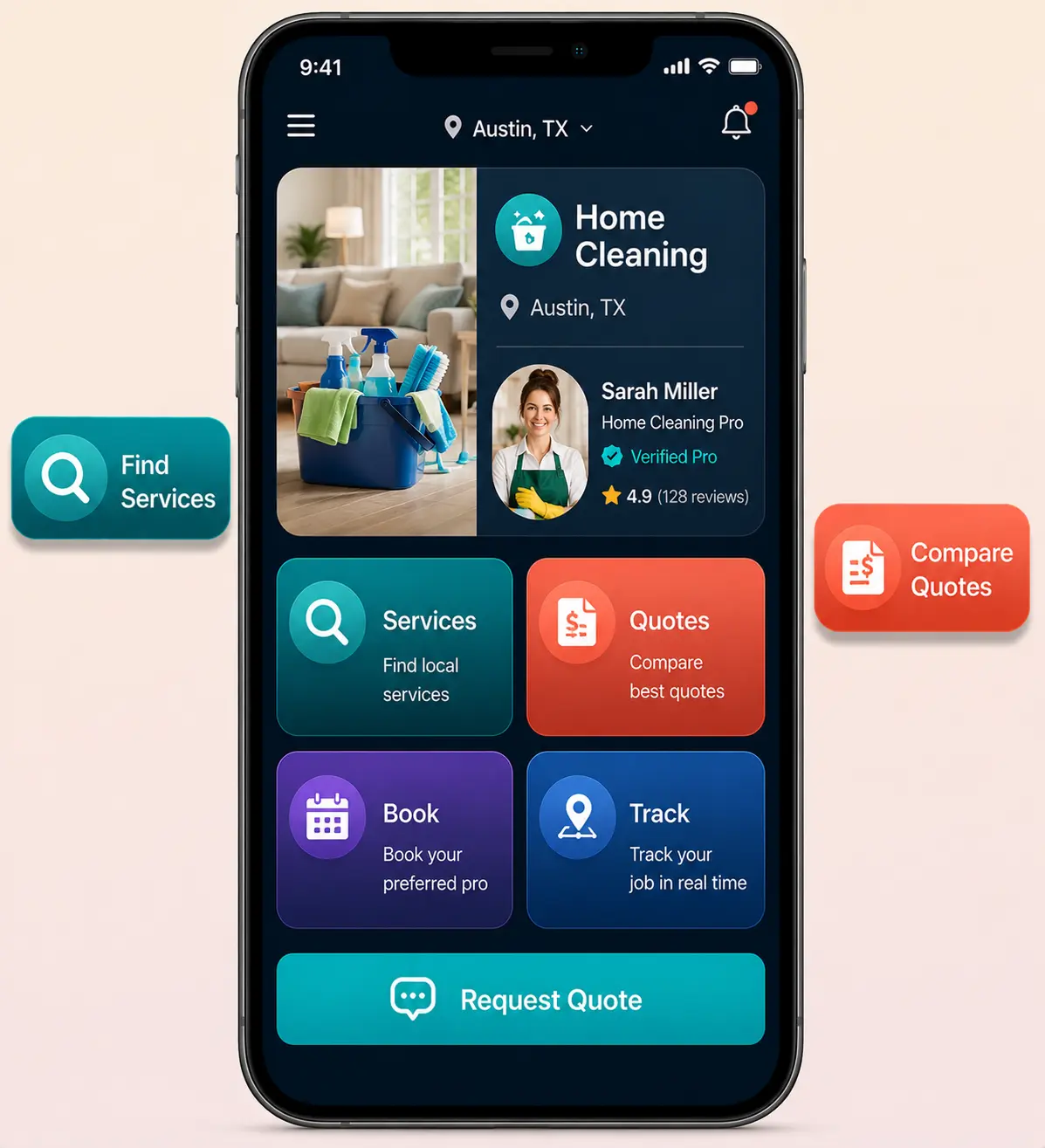 Customer Dashboard UI Mockup