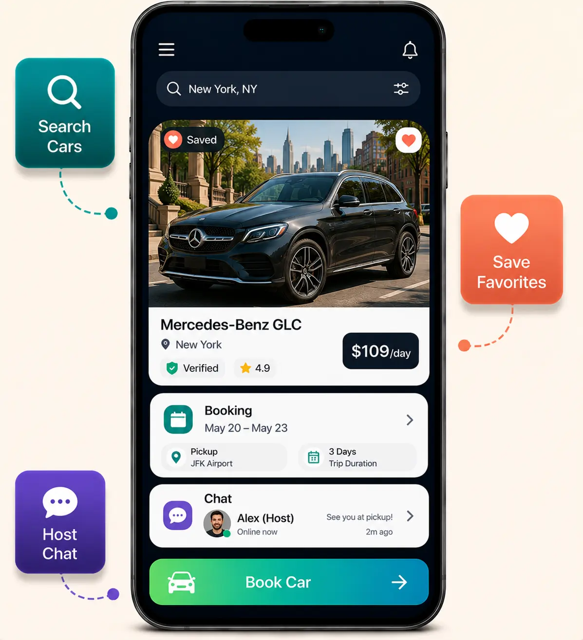 Turo clone member dashboard