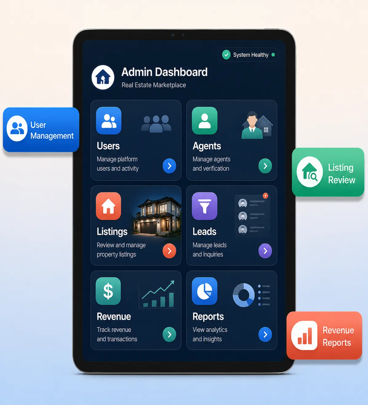 Zillow clone admin dashboard